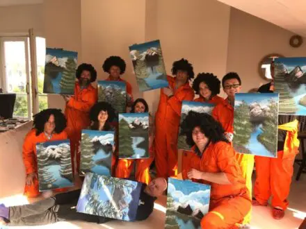 uitje in coronatijd, creatieve workshop, bob ross workshop