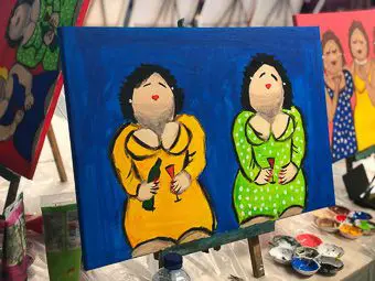 Workshop Dikke Dames schilderen